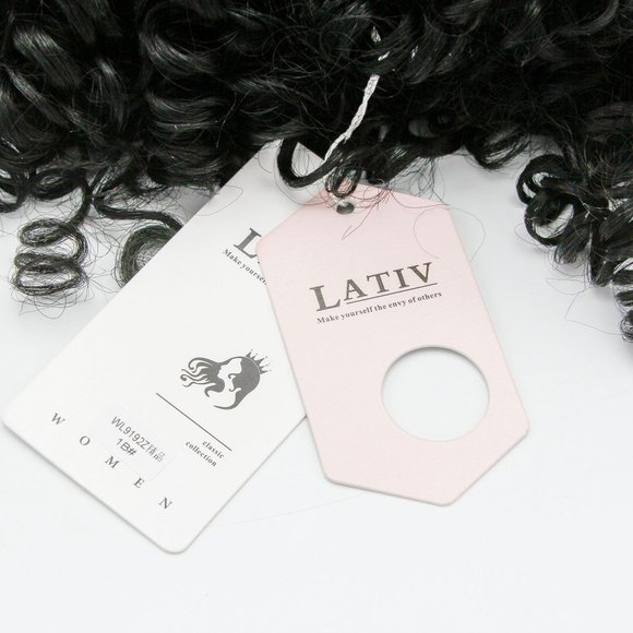 Lativ Curly Afro Wig with Bangs Short Wigs Curly Black Wig Afro Kinkys Wig - Picture 3 of 6